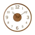 thumbnail image 2 of Modern Wall Clock Decorative Clocks for Walls Minimalist Wall Hanging Clock Acrylic Wall Clock for Bathroom Bedroom Office Living Room Decor Teak color, 2 of 8