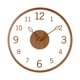 thumbnail image 1 of Reloj de pared moderno, relojes decorativos para paredes, reloj de pared analógico de madera, transparente color teca, 1 of 9
