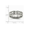 thumbnail image 6 of Stainless Steel Brushed and Polished Diamond-cut 6.50mm Band Size: 8; for Adults and Teens; for Women and Men, 6 of 6