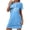 Blue, variant on YFNNUP Women's Nightgowns Crewneck Short Sleeve Sleepwear Comfy Soft Sleep Dress Lightweight Printed Nightshirt Light Blue XL