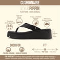thumbnail image 2 of Cushionaire Pippin Chunky Platform Flip Flops - Stylish Wedge Thong Sandals for Women with Cushioned Footbed and Durable Flatform Sole, 2 of 23