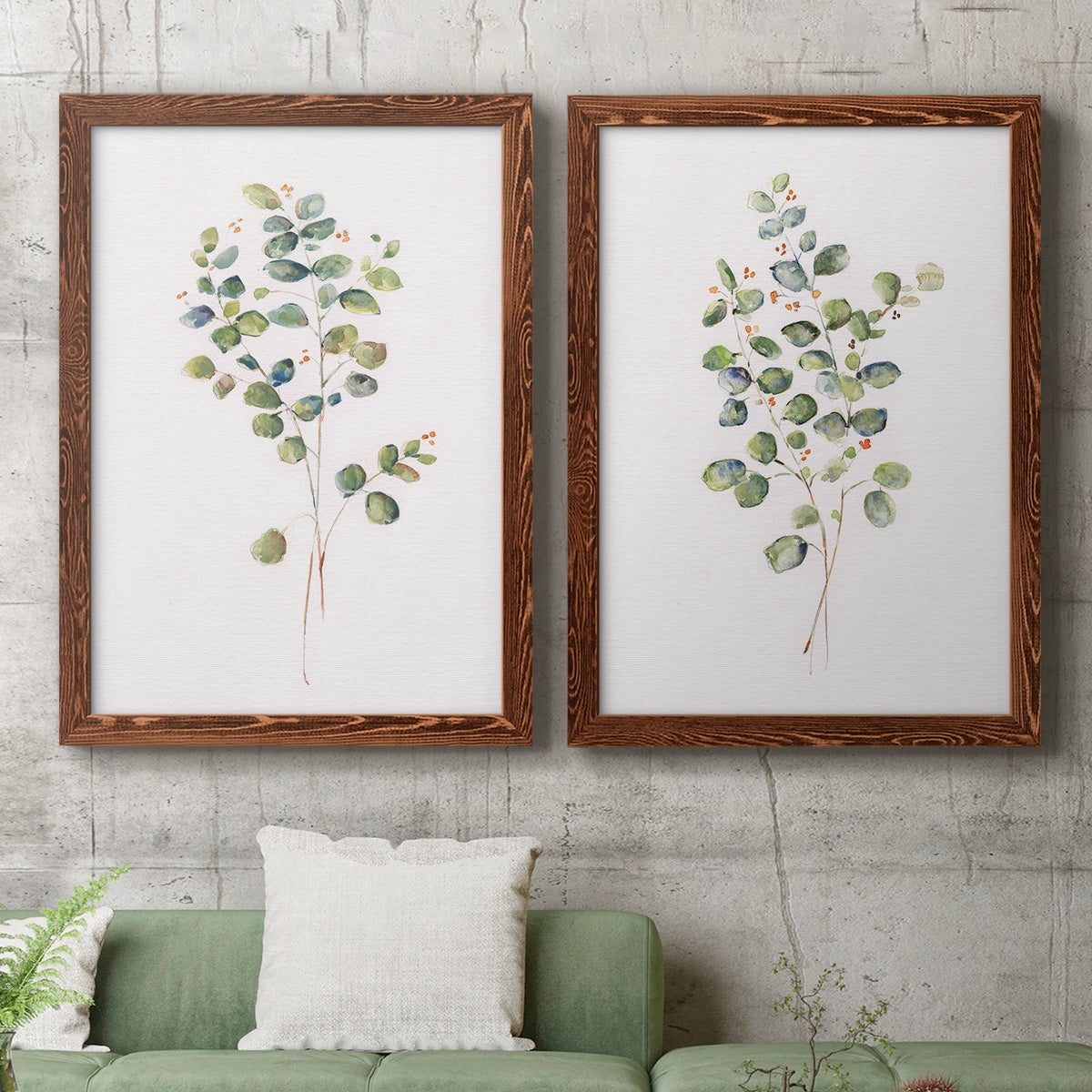 Eucalyptus I - Premium Framed Canvas 2 Piece Set - Ready to Hang