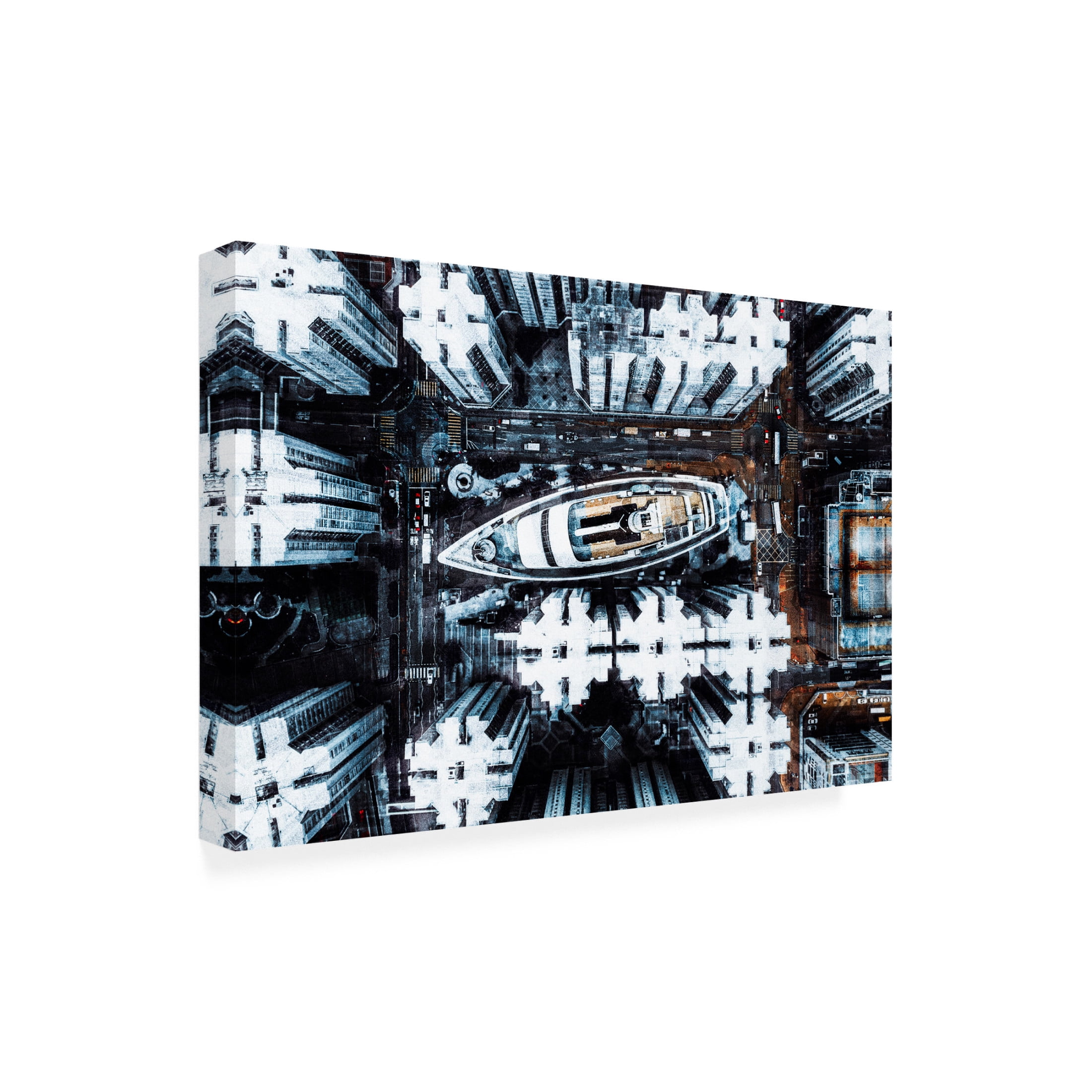 Canvas Wall Art - Carmine Chiriaco 'Among Hk Buildings' Wall Art for Living Room, Bedroom, or Office D?cor by Trademark Fine Art - 19 x 12 Inches