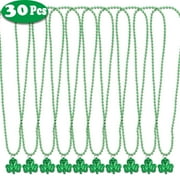 AUTRUCKER 30 Pack St. Patrick’s Day Necklace Green Necklaces Bulk with Shamrock Clover Mardi Gras Beads Saint Patrick’s Day Party Favors St. Paddy's Day Accessories Necklaces for Kids Adults
