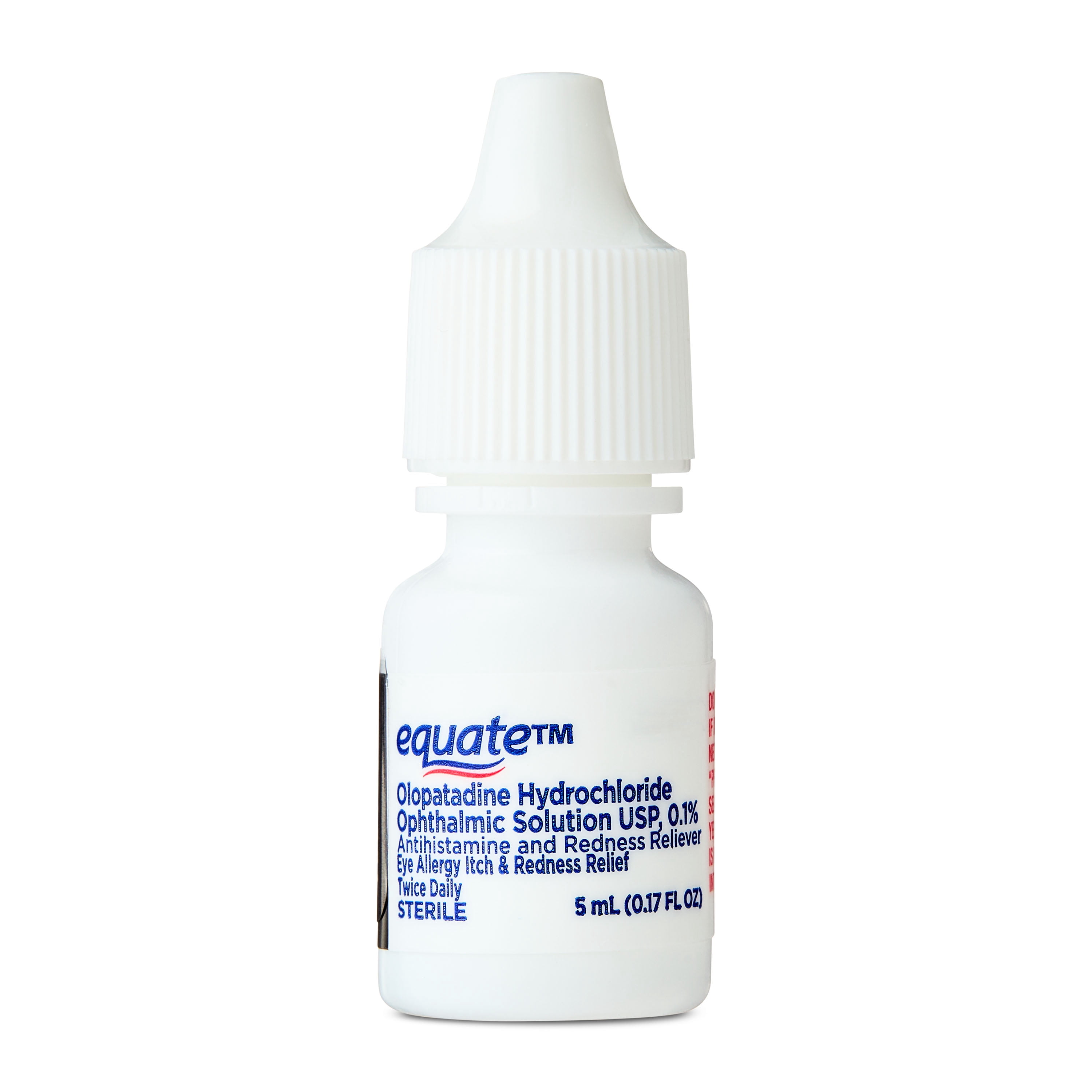 Equate Eye Itch Relief Antihistamine Eye Drops, Olopatadine HCL 0.1%, 5mL, Compare to Pataday Twice Daily Relief Active Ingredient