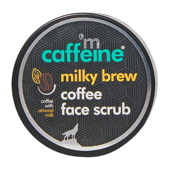 mCaffeine Milky Brew Coffee Face Scrub, Almond Milk, All Skin Types, 2.6 oz