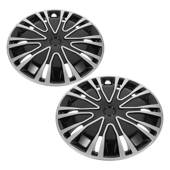 HOMEMAXS Silver PP Hubcaps for Cars Durable Decorative Wheel Hub Covers for Car Use 14 Inch Set of 2