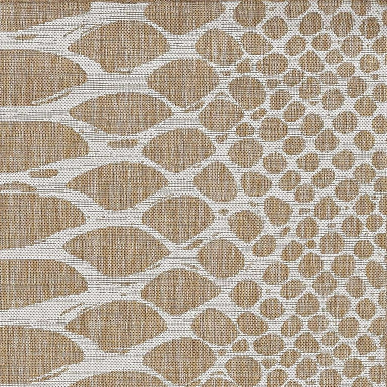 3'X4' Ivory Machine Woven Uv Treated Snake Print Indoor Outdoor Accent Rug 3'X4' Ivory Machine Woven Uv Treated Snake Print Indoor Outdoor Accent Rug