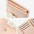thumbnail image 3 of Simple And Cute Small Flower Student Wallet, Fashionable Three-fold Ladies Wallet Pink, 3 of 5