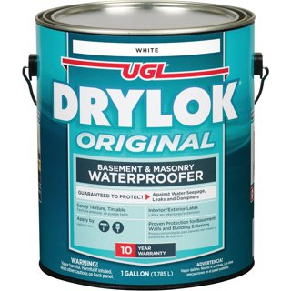 Bright White, Seal Krete Damplock Masonry Waterproofing Paint-131001, Gallon