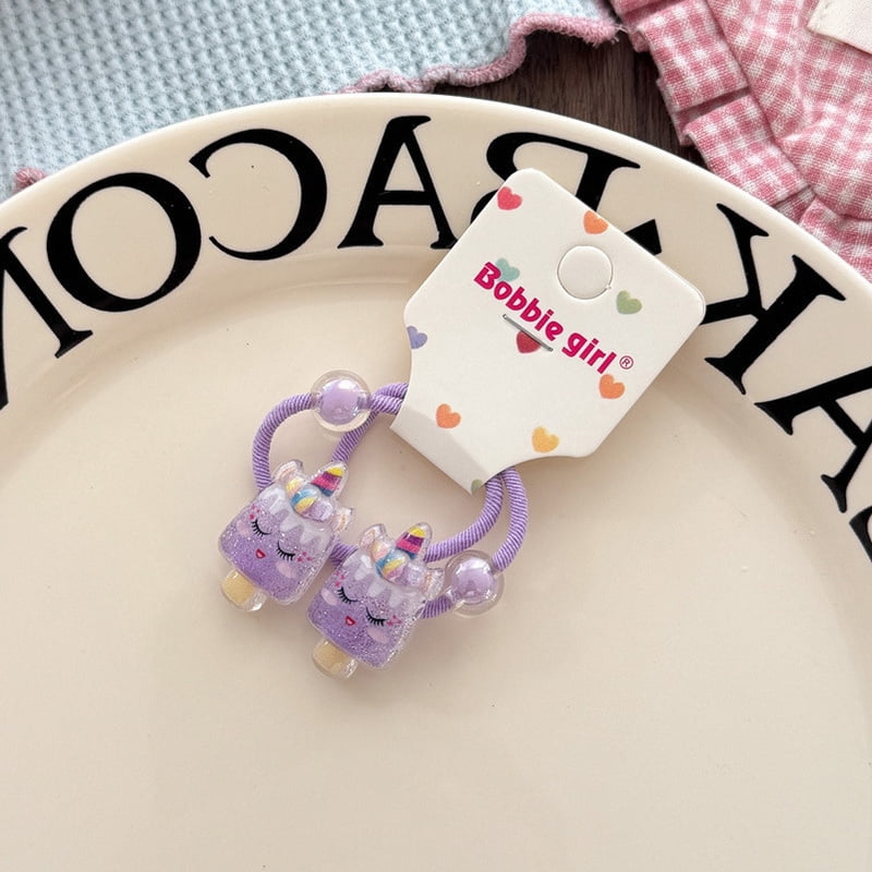 2PCS Lovely Sparkling Rainbow Elastic Hair Bands for Girls Children's Hair Accessories Baby Headwear Ties