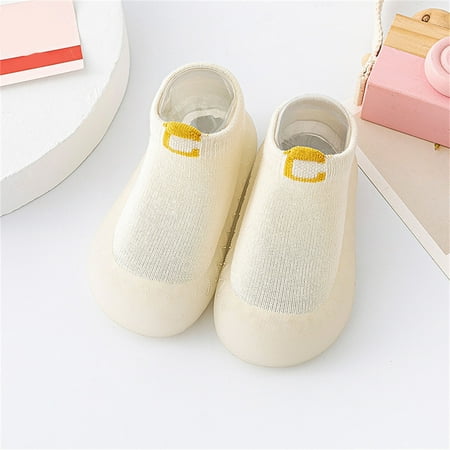 

Boys Girls Socks Shoes Toddler WarmThe Floor Socks Non Slip Prewalker Shoes