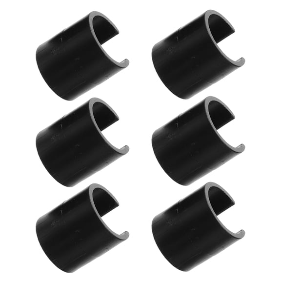 OUNONA 6 Pcs Garden Flag Holder Banner Flag Fixing Clip 3.00X2.60X2.30CM Black