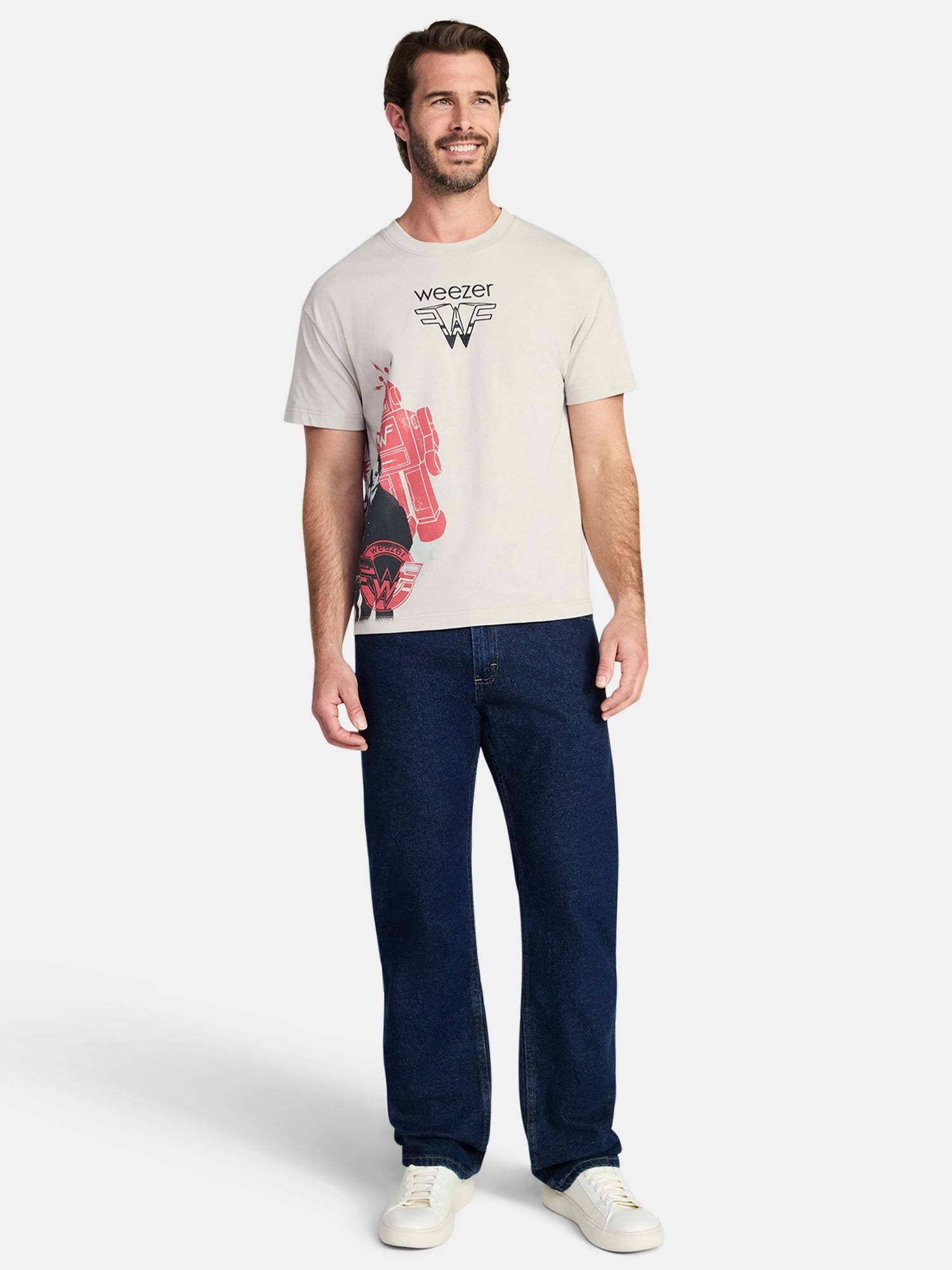 Weezer Men's and Big Men's Boxy Fit Graphic Tee, Sizes XS-3XL