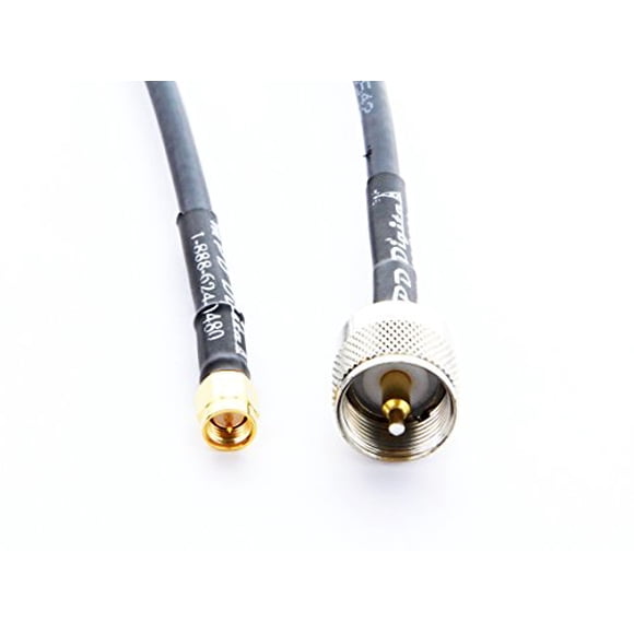 MPD Digital 58u-pl-259-f-sma-m-20-in Radio Handheld Coaxial Cable SMA Male to UHF SO239 PL259 Male RG58 Coax Jumper Extension Cable