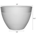 thumbnail image 2 of Decatur 20 In. Starlight White Resin Planter, 2 of 4