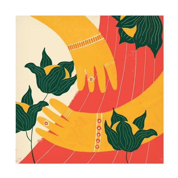 Trademark Fine Art Shriya Bhattacharya Hands Canvas Wall Art