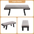 thumbnail image 5 of Zesthouse 47.4" Linen Upholstered Bench, Entryway Bench with Solid Wood Legs, Modern Ottoman Bench for Living Bedroom Room, Gray, 5 of 9