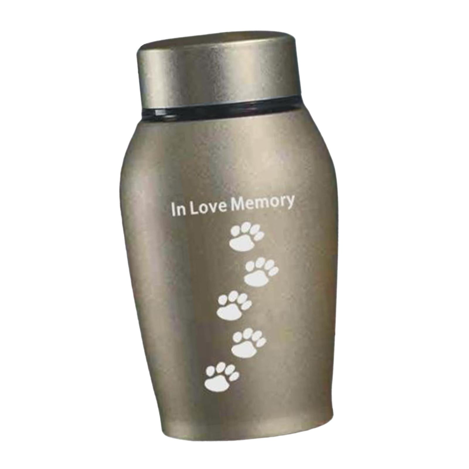 2x Stainless Steel Cremation Memorial Urn Memorable Organizer Storage Funeral Pets Supplies Casket Urn Box Pet Urns for Dogs Ash Small Animal Aureate Blue