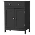 thumbnail image 3 of Ktaxon Bathroom Floor Cabinet, Freestanding Storage Cupboard w/ Drawer and 2 Doors, Black, 3 of 17