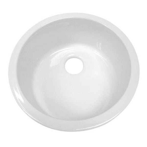 Whitehaus Whe1818 Elementhaus 18-1/4" Single Basin Undermount Kitchen Sink - White