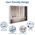 thumbnail image 3 of 30x26 Inch Medicine Cabinet with Mirror, Surface or Recessed Mount, Aluminum Frame, Large Storage Space for Bathroom Organization, 3 of 9