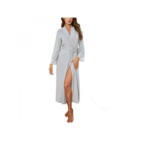 

Sexy Knitted Nightgown Women s Bathrobe Lace Plus Size Pajamas Casual Home Wear