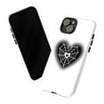 thumbnail image 3 of Spiderweb Heart Goth-Inspired iPhone Case – Edgy Black & White Design with Subtle Heart Detail, Protective Slim Cover for iPhone 16 15 14 13 12 11 Mini Pro Max, 3 of 6