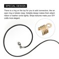 thumbnail image 4 of 200Pack Fold Over Cord Ends, 3.5x6.5mm Terminators Crimp End Tips for Leather Ribbon, Champagne, 4 of 7