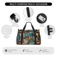 thumbnail image 4 of Disketp Whimsical Cats Night Cafe Bolsa de Viaje Tipo Duffle, Bolso de Mano para Fin de Semana para Mujer, Bolsa de Gimnasio Ligera para Hombre, Esencial para Viajes, 4 of 7
