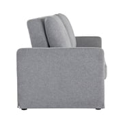 Serta Mia Modern Convertible Sofa, Light Gray Woven Fabric
