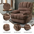 thumbnail image 4 of Kadyn Reclining Chair with 8-Point Vibration Massage and Lumbar Heating, 23" Adjustable Recliner Seat with Chenille Fabric for Living Room, Brown, 4 of 7