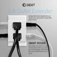 thumbnail image 2 of Multi Plug Outlet Splitter, Unidapt Multiple Outlet Extender Adapter with 6 Electrical Outlets, Side Outlet Splitter Box, Wall Tap Power Plug Expander for Home Hotel Office Dorm Essentials, 2-Pack, 2 of 5