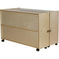 thumbnail image 6 of RRI Goods Montessori Birch Wood Folding Bookcase with Casters, Preschool, Classroom, Daycare Mobile Toy Organizer, 6 of 8