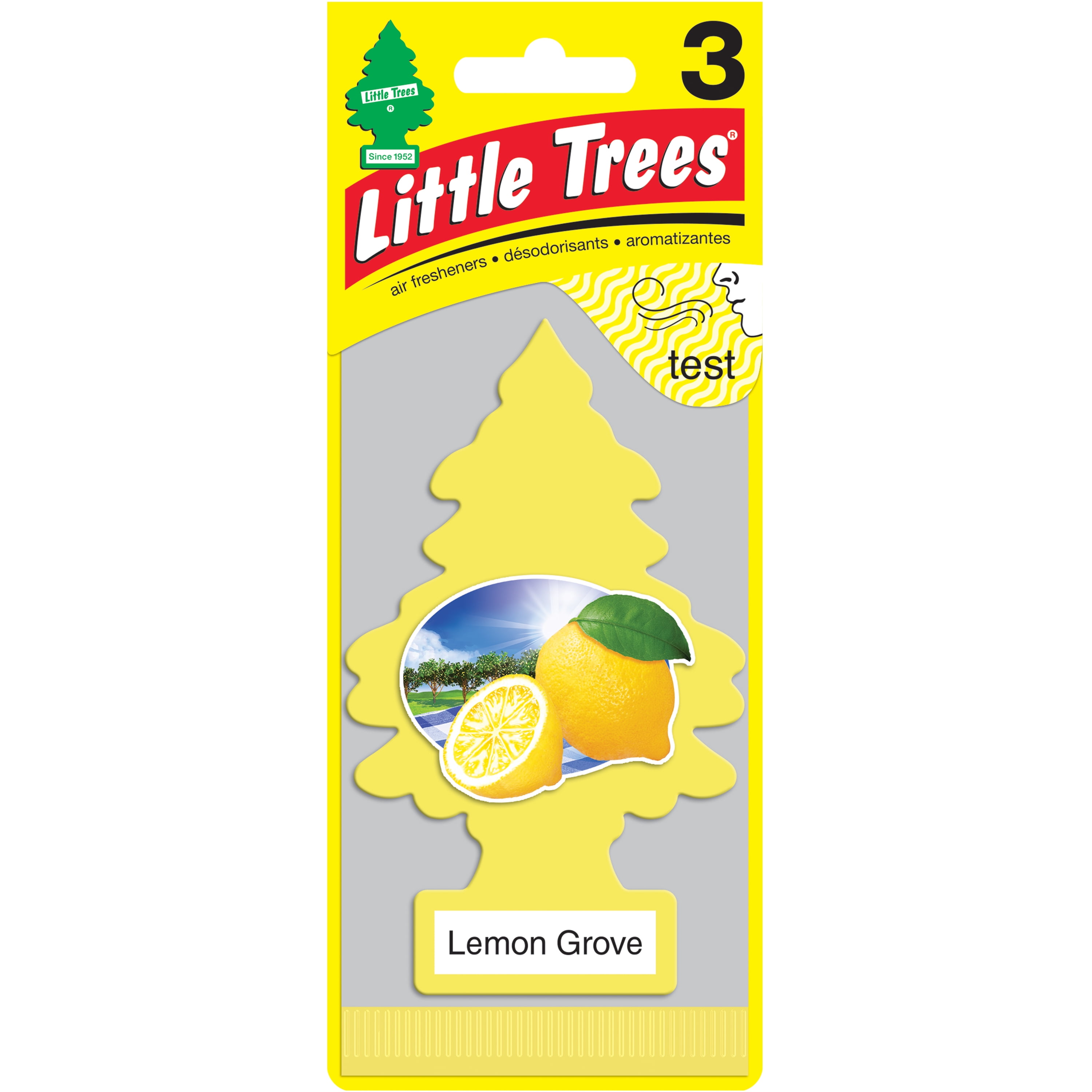 Little Trees Lemon Grove Scent Air Freshener 3 Count Walmart Com Walmart Com