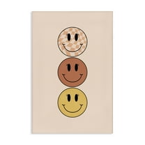 Stupell Industries Retro Smileys Trio Novelty Painting Gallery Wrapped Canvas Art Print Wall Art, 20 x 30