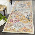 thumbnail image 2 of BoutiqueRugs Custar Boho Traditional Floral Runner Rug - Colorful Oriental Patterned Carpet for Hallway, Kitchen - Aqua, Pink, Burnt Orange - 2'7" x 14' Runner, 2 of 19