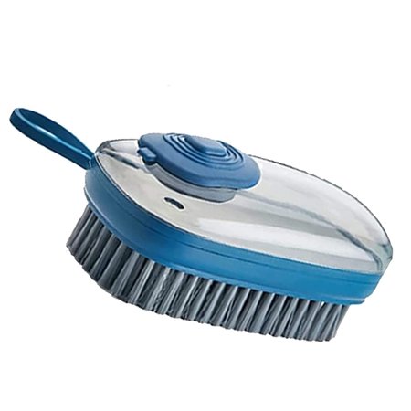 

Happon Multifunctional Hydraulic Laundry Brush Shoe Brush Pot Brush 2 in 1 Automatic Liquid Filling Brush Household Soft Cleaning Plate Brush Shoe Brush Stone Floor Blue