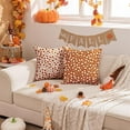 thumbnail image 3 of Fall Pillow Covers 18x18 Set of 2 White Orange Pumpkin Autumn Thanksgiving Harvest Farmhouse Decorations for Outdoor Throw Pillow for Home Couch HT-001A, 3 of 6