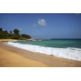 thumbnail image 2 of Flaherty, Dennis 18x13 Black Ornate Wood Framed with Double Matting Museum Art Print Titled - USA, Hawaii, Kauai Wave breaks on deserted beach, 2 of 4