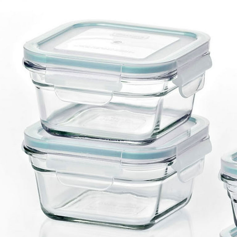 Glasslock Glass Food Storage Containers with Locking Lids, 16 Piece Set