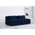 thumbnail image 2 of Meridian Furniture Cube Bleu Marine Canapé Modulaire en Lin Durable, 2 of 3