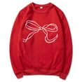 thumbnail image 4 of WEAIXIMIUNG Sweat à Capuche Zippé Style Classique Imprimé Nœud Sweat à Capuche Col Rond Base Chandail en Molleton S, 4 of 5