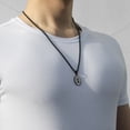thumbnail image 3 of APSVO Black Saint St Benedict Necklaces for Men Boys Stainless Steel Medal Pendant Chain Christian Religious Catholic Birthday First Communion Graduation Fathers Day Jewelry Gifts Teen Him Dad Kids, 3 of 5