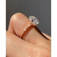 thumbnail image 4 of 2.10 CT Oval Cut Moissanite Diamond Engagement Ring 18K Gold Ring Vintage Ring Beautiful Wedding Gift Ring Unique Hidden Halo Ring, 4 of 5