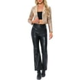 thumbnail image 2 of INSPIRE CHIC Women's Coat Sequin Jacket Party Lapel Collar Open Front Crop Sparkle Blazer Cardigan S Gold, 2 of 5