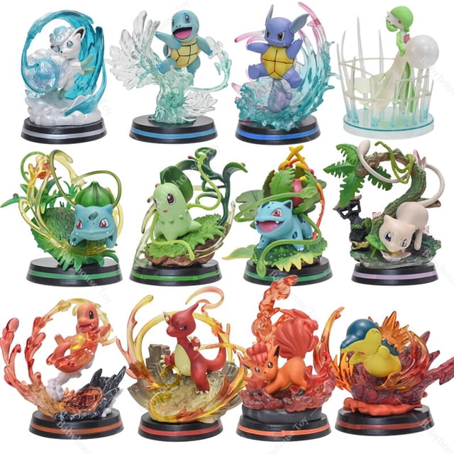 Figura de acción de Pokémon, Charmander, Squirtle, Bulbasaur, Chikorita, Ivysaur, Vulpix, modelo de PVC, regalos para NavidadCharmeleonChina He Qiyong unisex