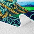 thumbnail image 5 of Homewish Watercolor Nature Tree Twin Quilt Set,Starry Night Sky Twin Coverlet Set,Blue Green,Black Reversible,2pcs, 5 of 7