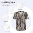 thumbnail image 3 of Picia Wooden Texture Pattern Mens Polo Shirts Quick Dry Short Sleeve Golf T Shirt Performance Moisture Wicking Casual Workout Baseball T-shirt-X-Large, 3 of 7
