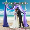 thumbnail image 4 of LCXmlly Roasting Pan Wedding Arch Drape Fabric Long 3 Panels Wide Sheer Wrinkle Free Soft Party Backdrop Drapery, 4 of 6